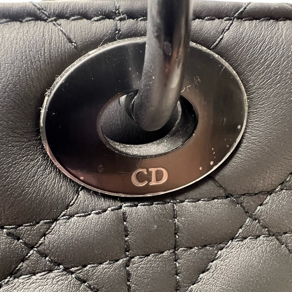 Christian Dior Lady Cannage So Black Large ultramatte calfskin - Picture 6 of 10